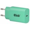 club3D CAC-3024 USB nabíječka, USB-C® zástrčka, 30 W, Power Delivery 3.0, zelená