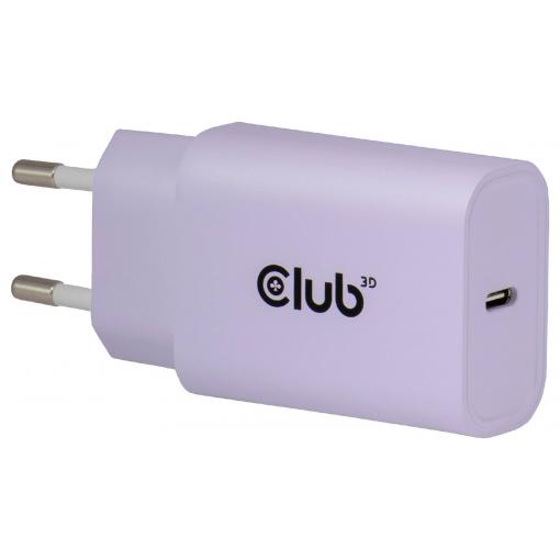 club3D CAC-3025 USB nabíječka, USB Power Delivery (USB-PD) , USB-C® zástrčka, 30 W, Power Delivery 3.0, fialová