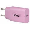 club3D CAC-3021 USB nabíječka, USB-C® zástrčka, 30 W, Power Delivery 3.0, růžová