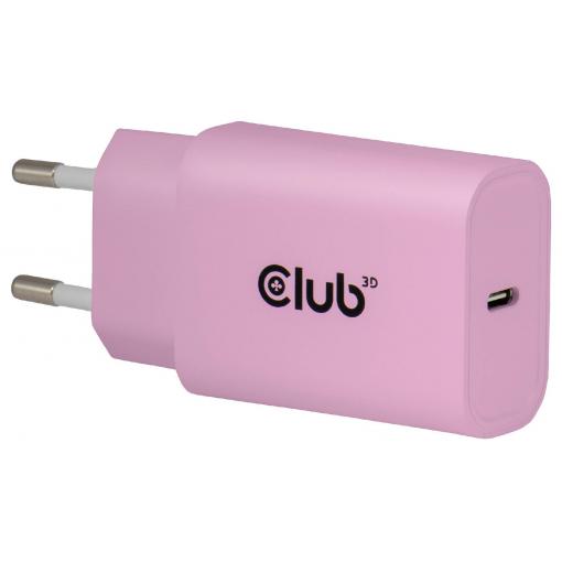 club3D CAC-3021 USB nabíječka, USB-C® zástrčka, 30 W, Power Delivery 3.0, růžová