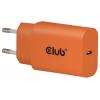 club3D CAC-3023 USB nabíječka, USB-C® zástrčka, 30 W, Power Delivery 3.0, oranžová