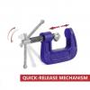 WorkPro WP232016 rychloupínač Rozpětí (max.):25 mm Vnější délka: 71 mm Délka vyložení:25 mm