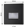 Paulmann 41308 Edge LED vestavné nástěnné svítidlo, LED, LED, černá (matná), sada 4 ks