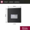 Paulmann 41308 Edge LED vestavné nástěnné svítidlo, LED, LED, černá (matná), sada 4 ks