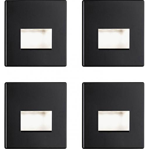 Paulmann 41308 Edge LED vestavné nástěnné svítidlo, LED, LED, černá (matná), sada 4 ks