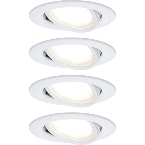 Paulmann 41307 Nova Coin vestavné svítidlo, LED, LED, 24 W, bílá (matná), sada 4 ks