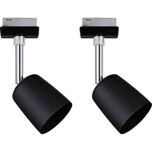 Paulmann 41303 sada lištových svítidel (230 V) URail GU10 10 W LED černá (matná), chrom