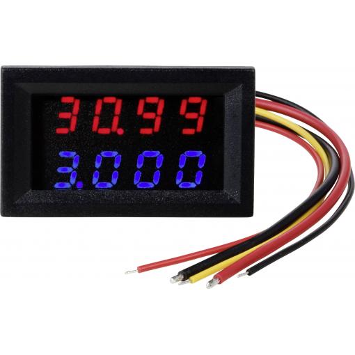 TRU COMPONENTS TC-AMVL4D-RED/BLUE digitální panelový měřič