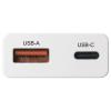 VOLTCRAFT UC-1C1A20W01 USB nabíječka 20 W 1x USB A , 1x USB-C® Rychlé nabíjení, Power Delivery 3.0 bílá GaN