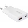VOLTCRAFT UC-1C1A30W01 USB nabíječka 30 W 1x USB A , 1x USB-C® Rychlé nabíjení, Power Delivery 3.0 bílá GaN