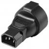 TRU COMPONENTS IEC adaptér C13/C14 CEE spojka - IEC zástrčka C14 10 A Počet kontaktů: 2 + PE černá 1 ks