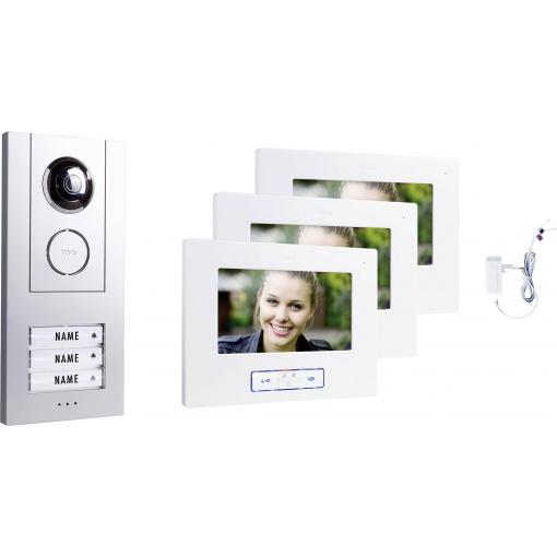 m-e modern-electronics VD ALU 6730 S domovní video telefon bílostříbrná, 41438