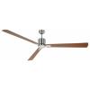 CasaFan ECO NEO III 180-4 BN-NB/KI WiFi Flügel Nussbaum/Kirsche stropní ventilátor 28 W (Ø x v) 180 cm x 360 mm chrom (kartáčovaný) s dálkovým ovládáním, s