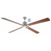 CasaFan ECO NEO III 180-4 BN-NB/KI WiFi Flügel Nussbaum/Kirsche stropní ventilátor 28 W (Ø x v) 180 cm x 360 mm chrom (kartáčovaný) s dálkovým ovládáním, s