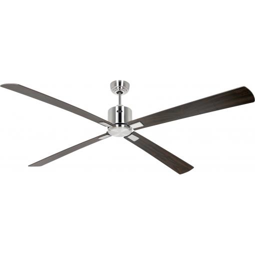 CasaFan ECO NEO III 180-4 BN-NB/KI WiFi Flügel Nussbaum/Kirsche stropní ventilátor 28 W (Ø x v) 180 cm x 360 mm chrom (kartáčovaný) s dálkovým ovládáním, s