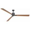 CasaFan ECO NEO III 180-4 BG-SW/TK WiFi Flügel Schwarz/Teak stropní ventilátor 28 W (Ø x v) 180 cm x 360 mm čedičově šedá s dálkovým ovládáním, s časovačem,
