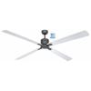 CasaFan ECO NEO III 180-4 BG-WN/SI WiFi Flügel Wenge/silber stropní ventilátor 28 W (Ø x v) 180 cm x 360 mm čedičově šedá s dálkovým ovládáním, s časovačem,