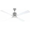 CasaFan ECO NEO III 132 BN-WE/LG WiFi Flügel Weiß/Lichtgrau stropní ventilátor 27 W (Ø x v) 132 cm x 360 mm chrom (kartáčovaný) s dálkovým ovládáním, s