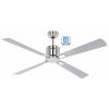CasaFan ECO NEO III 132 BN-WE/LG WiFi Flügel Weiß/Lichtgrau stropní ventilátor 27 W (Ø x v) 132 cm x 360 mm chrom (kartáčovaný) s dálkovým ovládáním, s
