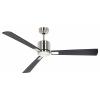 CasaFan ECO NEO III 132 BN-SW/TK WiFi Flügel Schwarz/Teak stropní ventilátor 27 W (Ø x v) 132 cm x 360 mm chrom (kartáčovaný) s dálkovým ovládáním, s