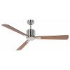 CasaFan ECO NEO III 132 BN-SW/TK WiFi Flügel Schwarz/Teak stropní ventilátor 27 W (Ø x v) 132 cm x 360 mm chrom (kartáčovaný) s dálkovým ovládáním, s