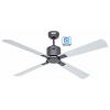 CasaFan ECO NEO III 132 BG-WN/SI WiFi Flügel Wenge/silber stropní ventilátor 27 W (Ø x v) 132 cm x 360 mm čedičově šedá s dálkovým ovládáním, s časovačem,
