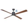 CasaFan ECO NEO III 152 BG-NB/KI Flügel WiFi Nussbaum/Kirsche stropní ventilátor 27 W (Ø x v) 152 cm x 360 mm čedičově šedá s dálkovým ovládáním, s časovačem,