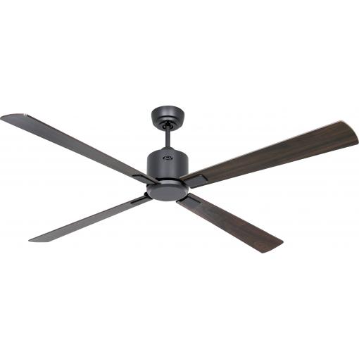 CasaFan ECO NEO III 152 BG-NB/KI Flügel WiFi Nussbaum/Kirsche stropní ventilátor 27 W (Ø x v) 152 cm x 360 mm čedičově šedá s dálkovým ovládáním, s časovačem,