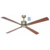 CasaFan ECO NEO III 152 MA-NB/KI WiFi Flügel Nussbaum/Kirsche stropní ventilátor 27 W (Ø x v) 152 cm x 360 mm starožitná mosaz s dálkovým ovládáním, s