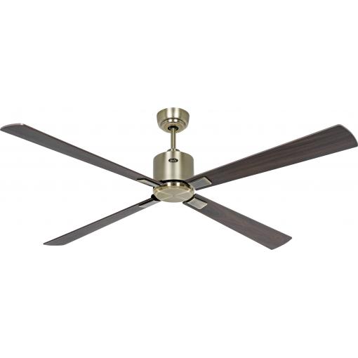 CasaFan ECO NEO III 152 MA-NB/KI WiFi Flügel Nussbaum/Kirsche stropní ventilátor 27 W (Ø x v) 152 cm x 360 mm starožitná mosaz s dálkovým ovládáním, s