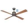 CasaFan ECO NEO III 132 BZ-SW/TK WiFi Flügel Schwarz/Teak stropní ventilátor 27 W (Ø x v) 132 cm x 360 mm bronzová s dálkovým ovládáním, s časovačem, vhodný i