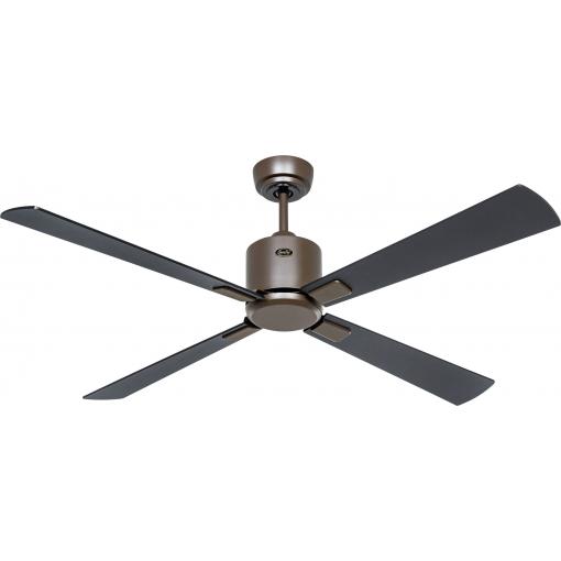 CasaFan ECO NEO III 132 BZ-SW/TK WiFi Flügel Schwarz/Teak stropní ventilátor 27 W (Ø x v) 132 cm x 360 mm bronzová s dálkovým ovládáním, s časovačem, vhodný i
