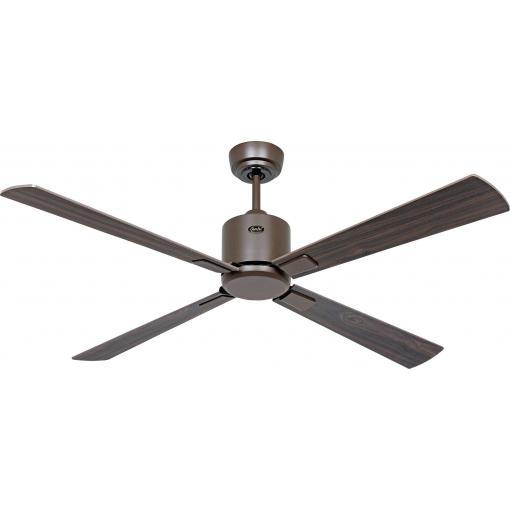 CasaFan ECO NEO III 132 BZ-NB/KI WiFi Flügel Nussbaum/Kirsche stropní ventilátor 27 W (Ø x v) 132 cm x 360 mm bronzová s dálkovým ovládáním, s časovačem,