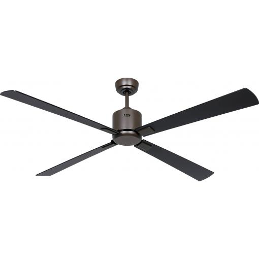 CasaFan ECO NEO III 152 BZ-SW/TK WiFi Flügel Schwarz/Teak stropní ventilátor 27 W (Ø x v) 152 cm x 360 mm bronzová s dálkovým ovládáním, s časovačem, vhodný i