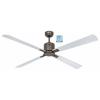 CasaFan ECO NEO III 152 BZ-WN/SI WiFi Flügel Wenge/silber stropní ventilátor 27 W (Ø x v) 152 cm x 360 mm bronzová s dálkovým ovládáním, s časovačem, vhodný i