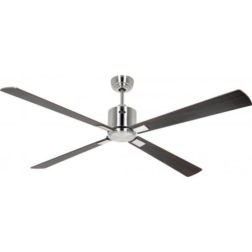 CasaFan ECO NEO III 152 BN-NB/KI WiFi Flügel Nussbaum/Kirsche stropní ventilátor 27 W (Ø x v) 152 cm x 360 mm chrom (kartáčovaný) s dálkovým ovládáním, s