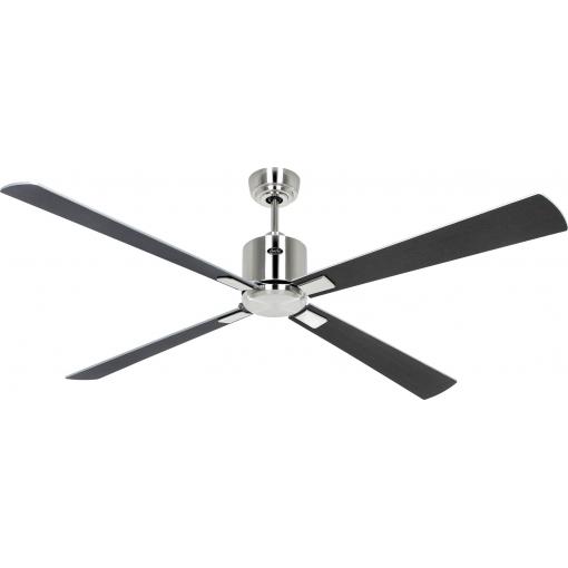 CasaFan ECO NEO III 152 BN-WN/SI WiFi Flügel Wenge/silber stropní ventilátor 27 W (Ø x v) 152 cm x 360 mm chrom (kartáčovaný) s dálkovým ovládáním, s
