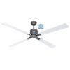 CasaFan ECO NEO III 152 BG-WN/SI WiFi Flügel Wenge/silber stropní ventilátor 27 W (Ø x v) 152 cm x 360 mm čedičově šedá s dálkovým ovládáním, s časovačem,