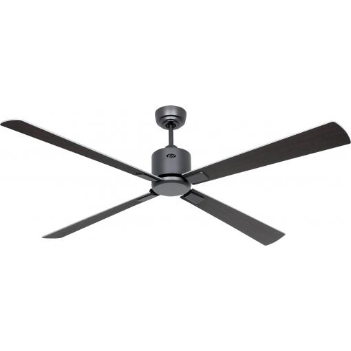 CasaFan ECO NEO III 152 BG-WN/SI WiFi Flügel Wenge/silber stropní ventilátor 27 W (Ø x v) 152 cm x 360 mm čedičově šedá s dálkovým ovládáním, s časovačem,