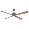 CasaFan ECO NEO III 152 BG-SW/TK WiFi Flügel Schwarz/Teak stropní ventilátor 27 W (Ø x v) 152 cm x 360 mm čedičově šedá s dálkovým ovládáním, s časovačem,