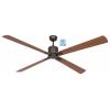CasaFan ECO NEO III 180-4 BZ-NB/KI WiFi Flügel Nussbaum/Kirsche stropní ventilátor 28 W (Ø x v) 180 cm x 360 mm bronzová s dálkovým ovládáním, s časovačem,