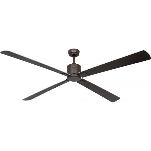 CasaFan ECO NEO III 180-4 BZ-WN/SI WiFi Flügel Wenge/silber stropní ventilátor 28 W (Ø x v) 180 cm x 360 mm bronzová s dálkovým ovládáním, s časovačem, vhodný