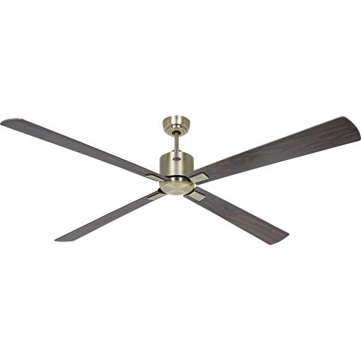 CasaFan ECO NEO III 180-4 MA-NB/KI WiFi Flügel Nussbaum/Kirsche stropní ventilátor 28 W (Ø x v) 180 cm x 360 mm starožitná mosaz s dálkovým ovládáním, s
