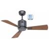 CasaFan ECO NEO III 92 BG-NB/KI WiFi Flügel Nussbaum/Kirsche stropní ventilátor 12 W (Ø x v) 92 cm x 360 mm čedičově šedá s dálkovým ovládáním, s časovačem,