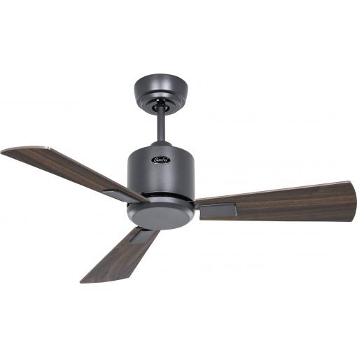 CasaFan ECO NEO III 92 BG-NB/KI WiFi Flügel Nussbaum/Kirsche stropní ventilátor 12 W (Ø x v) 92 cm x 360 mm čedičově šedá s dálkovým ovládáním, s časovačem,