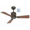 CasaFan ECO NEO III 92 BZ-NB/KI WiFi Flügel Nussbaum/Kirsche stropní ventilátor 12 W (Ø x v) 92 cm x 360 mm bronzová s dálkovým ovládáním, s časovačem, vhodný