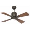 CasaFan ECO NEO III 92 BZ-NB/KI WiFi Flügel Nussbaum/Kirsche stropní ventilátor 12 W (Ø x v) 92 cm x 360 mm bronzová s dálkovým ovládáním, s časovačem, vhodný