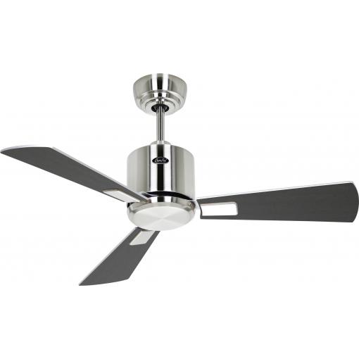 CasaFan ECO NEO III 92 BN-WN/SI WiFi Flügel Wenge/silber stropní ventilátor 12 W (Ø x v) 92 cm x 360 mm chrom (kartáčovaný) s dálkovým ovládáním, s časovačem,