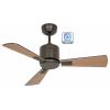 CasaFan ECO NEO III 92 BZ-SW/TK WiFi Flügel Schwarz/Teak stropní ventilátor 12 W (Ø x v) 92 cm x 360 mm bronzová s dálkovým ovládáním, s časovačem, vhodný i