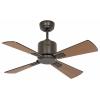 CasaFan ECO NEO III 92 BZ-SW/TK WiFi Flügel Schwarz/Teak stropní ventilátor 12 W (Ø x v) 92 cm x 360 mm bronzová s dálkovým ovládáním, s časovačem, vhodný i